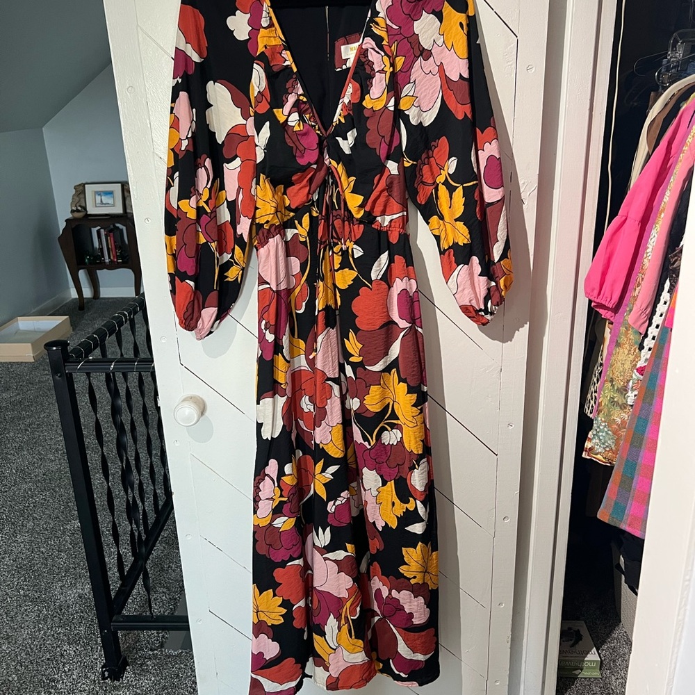 Floral Long Sleeve Maxi Dress